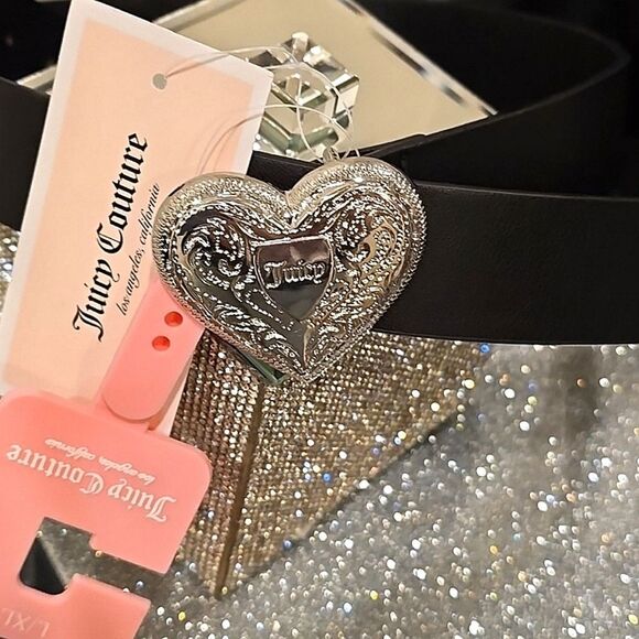 Juicy Couture Logo Heart Buckle Belt
